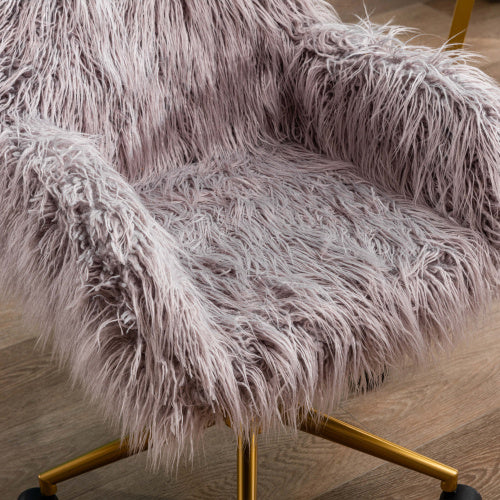 Shaggy Modern Faux Fur Office Chair